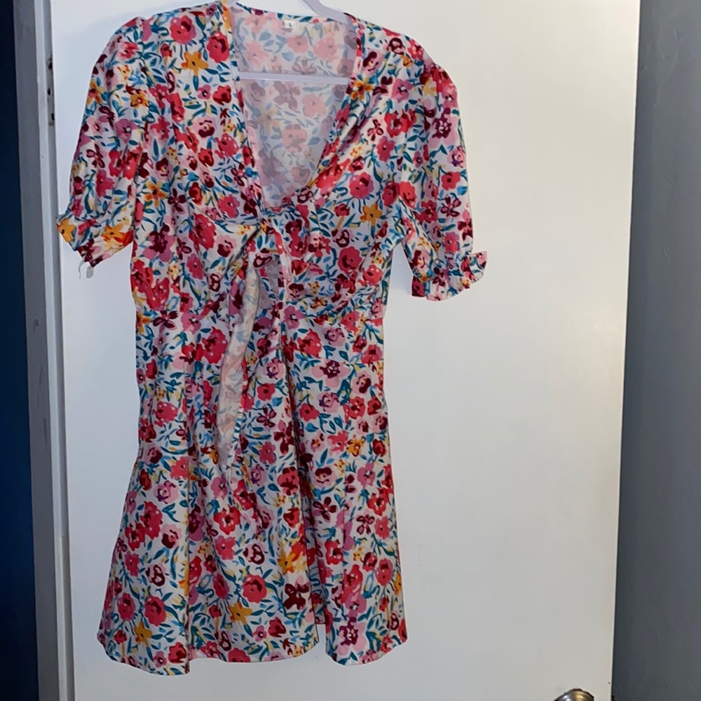 Front tie dress